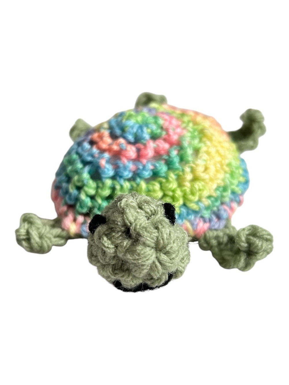 Handmade Rainbow Turtle Cat Toy Potent Organic Catnip Interactive Yarn Toy - Picture 9 of 10
